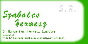 szabolcs hermesz business card